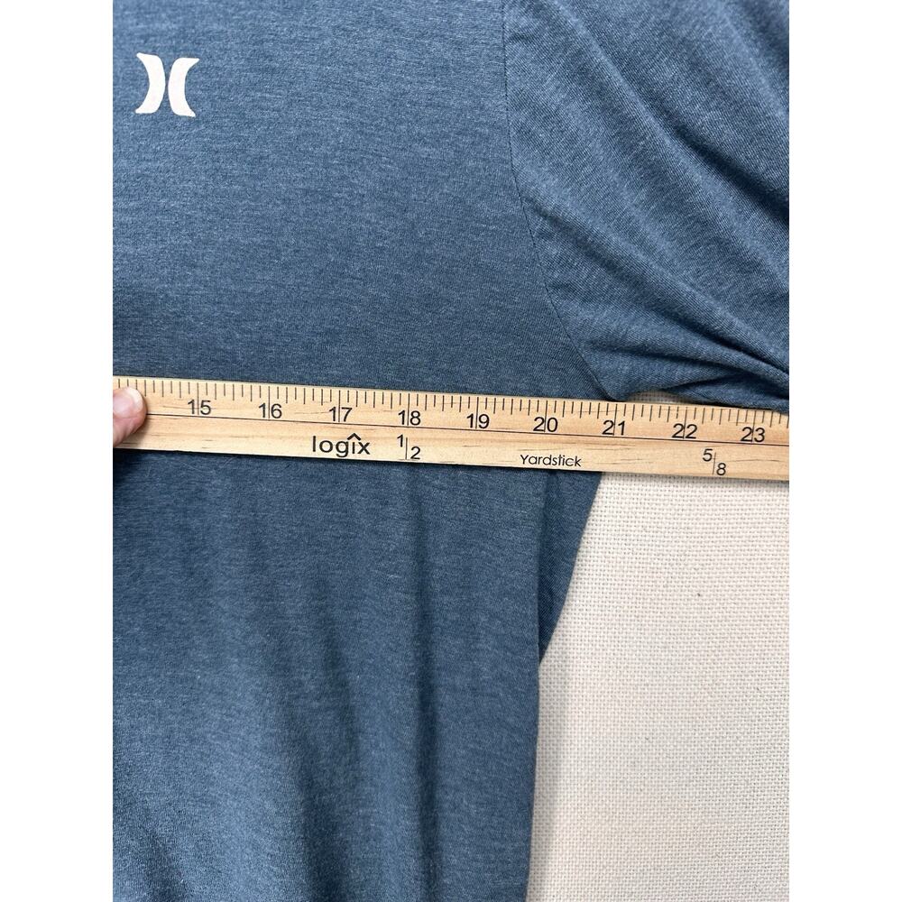 Hurley Long Sleeve T-Shirt Blue Logo Graphic Sz M Fishing Water Sports Casual - Picture 8 of 11